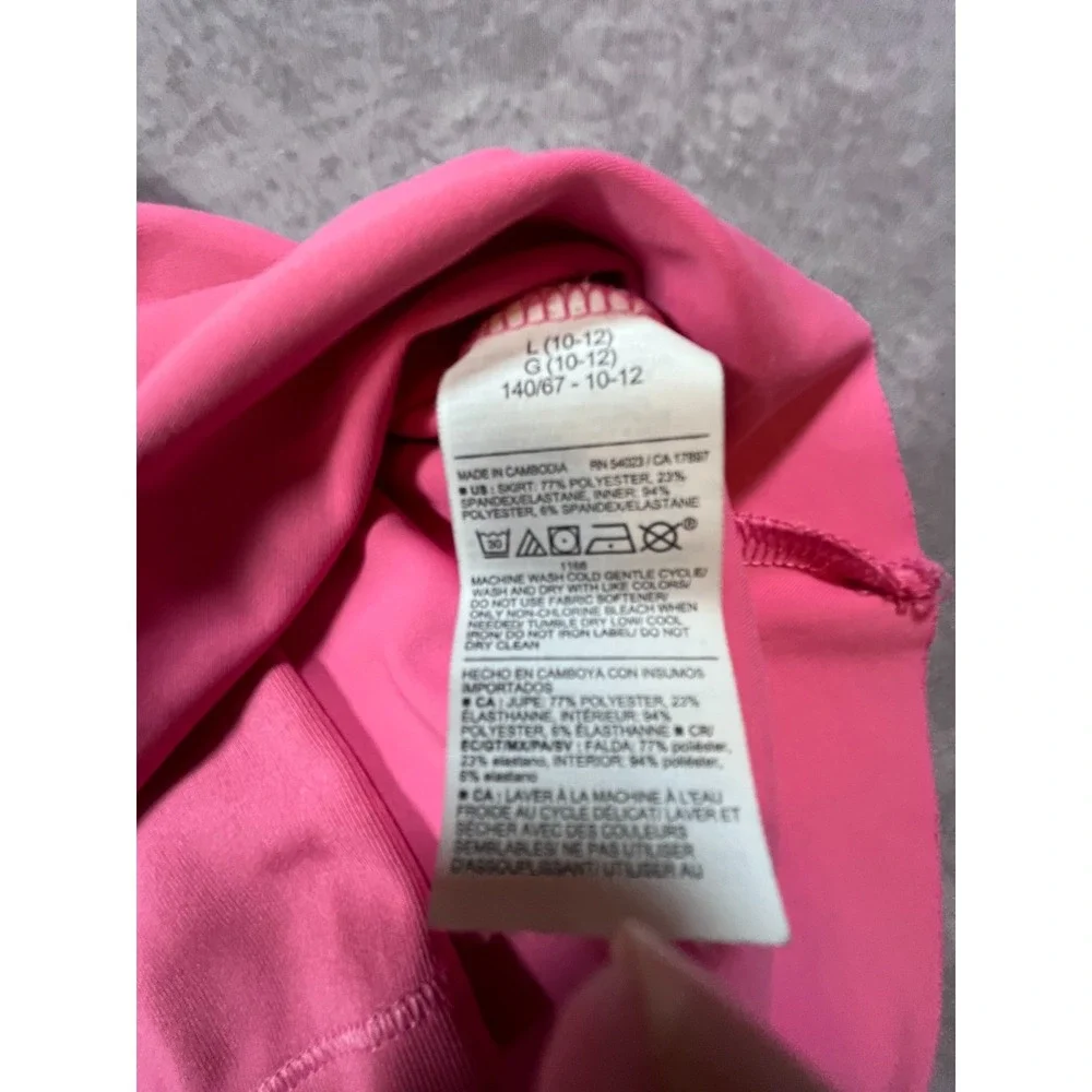 Old Navy Active Powersoft Skirt Skort Girls L(10-12) Pink Stretch Go Dry Cool